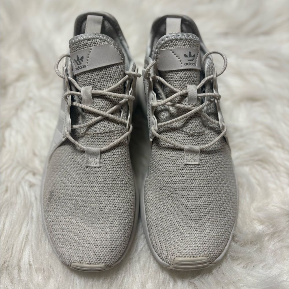 adidas Men's Lightweight Knit Athletic Sneakers in Light Gray